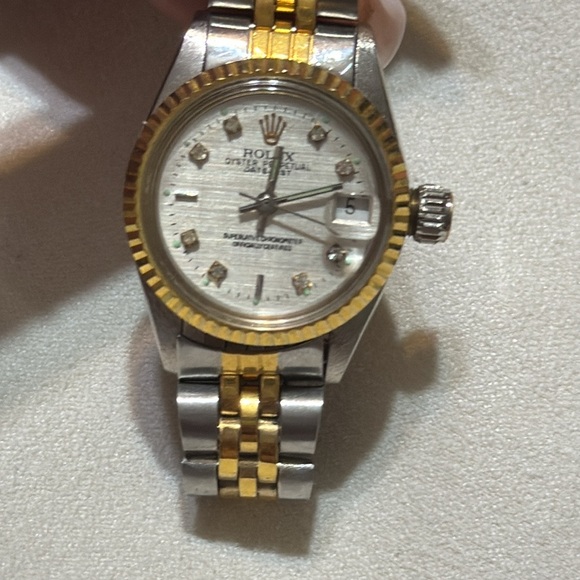 Rolex White Diamond Dial Datejust Lady Watch - Picture 2 of 6